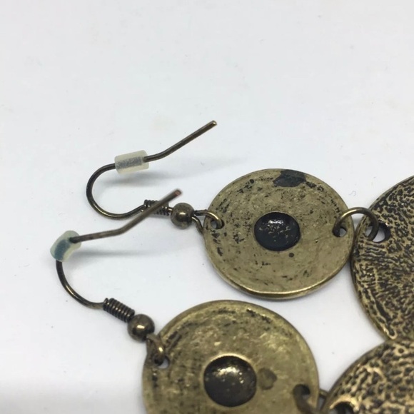 Earrings Medallion bronze earrings cosplay dangle drop - Picture 6 of 8